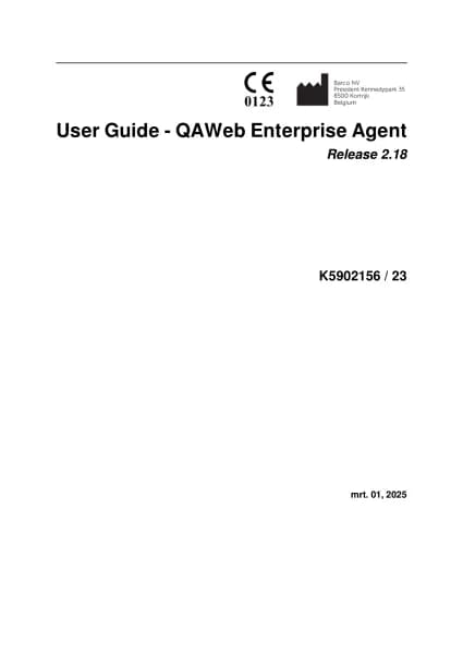 Barco QAWeb Enterprise Agent