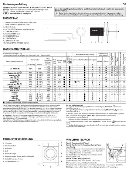 Bauknecht WM ECO STYLE 8AA