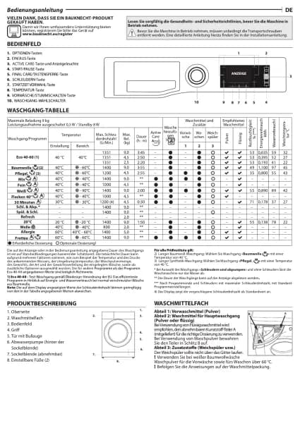 Bauknecht WM Sense 9AA