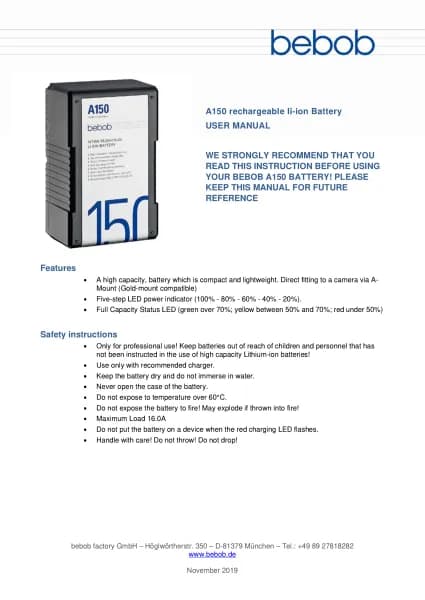 Bebob A150