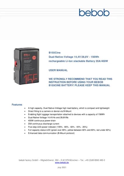 Bebob B155Cine