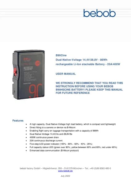 Bebob B90CINE