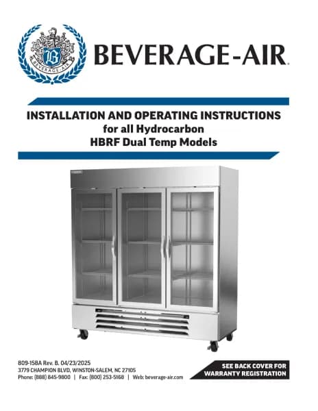 Beverage-Air Horizon HBRF72HC-1-B-G