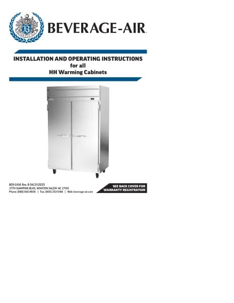 Beverage-Air Horizon HH2-1S-PT
