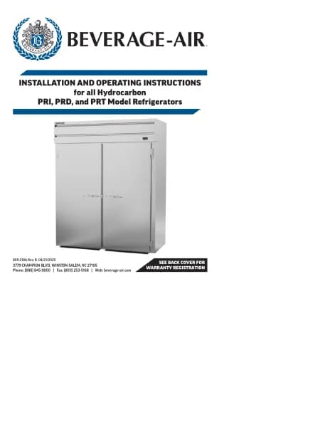 Beverage-Air PRT2XTHC-1AS