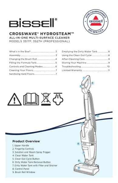 Bissell CrossWave HydroSteam 3517F