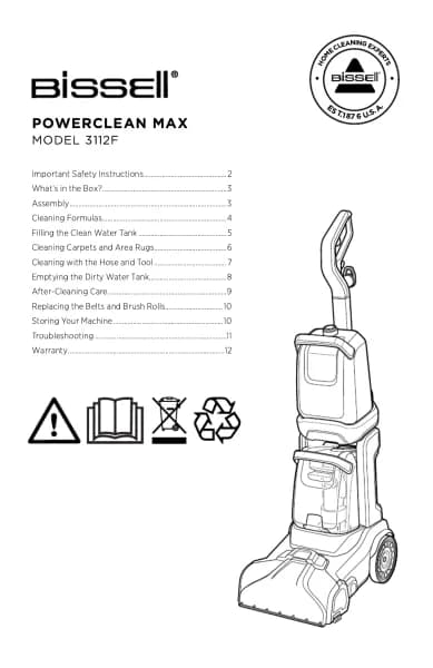 Bissell PowerClean Max 3112F