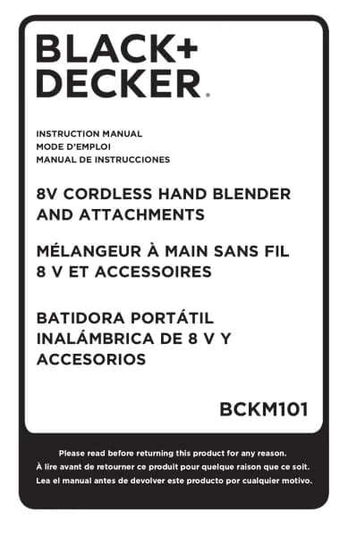 Black Decker BCKM1011