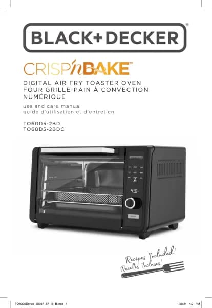 Black Decker Crisp 'N Bake TO60D5