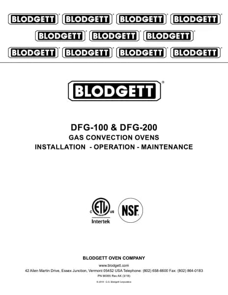 Blodgett DFG-100