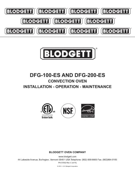 Blodgett DFG-100-ES