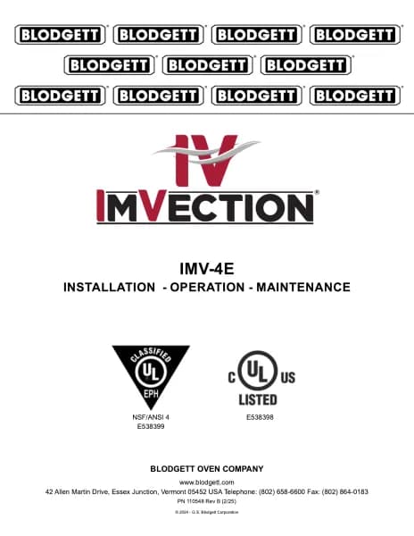 Blodgett ImVection IMV-4E