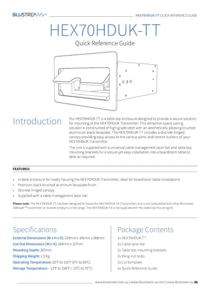 Blustream HDBaseT HEX70HDUK-TT