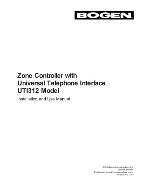 Bogen UTI312