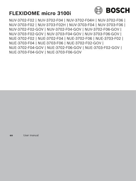 Bosch NUV-3702-F04H