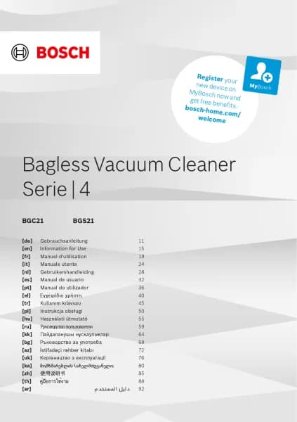Bosch Serie 4 BGC21X3GB