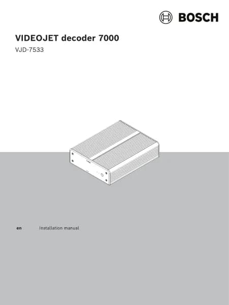 Bosch VideoJet decoder 7000