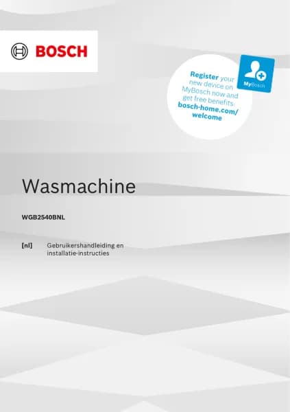 Bosch WGB2540BNL
