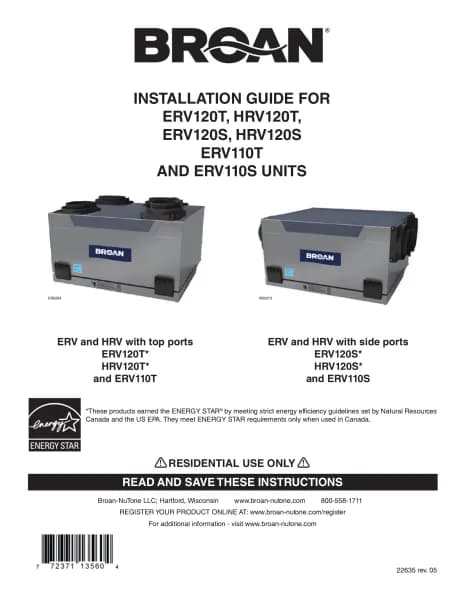 Broan ERV110S