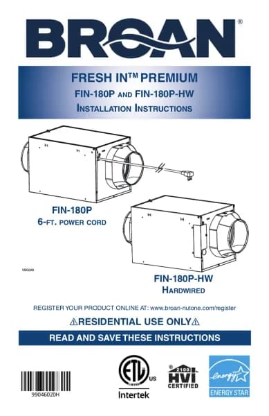 Broan FIN-180P
