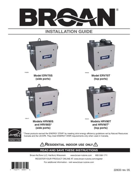 Broan HRV80S