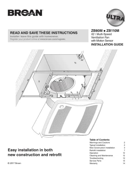 Broan ZB110M
