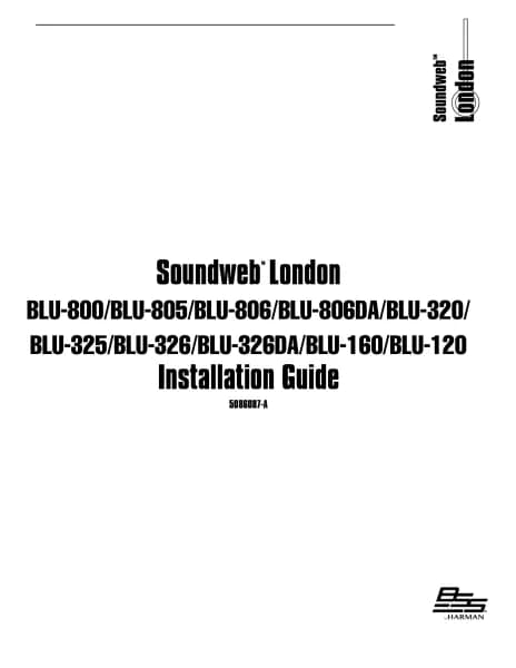 BSS Audio Soundweb London BLU-806DA