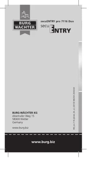 Burg Wächter secuENTRY pro 7116 Duo