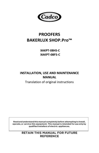Cadco Bakerlux XAKPT-08FS-C