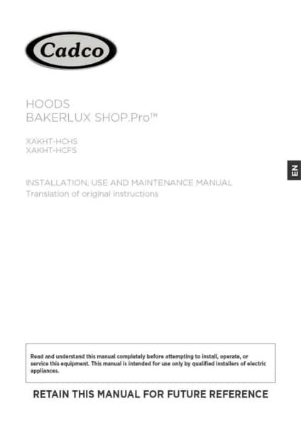 Cadco Bakerlux XWKQT-00HS-E