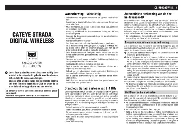 Cateye Strada Digital Wireless CC-RD430DW