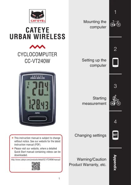 Cateye Urban Wireless CC-VT240W
