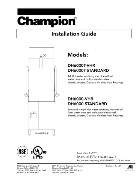 Champion DH6000T