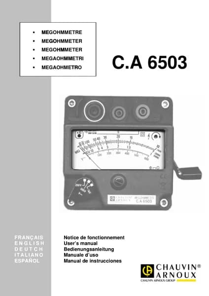 Chauvin Arnoux C.A 6503