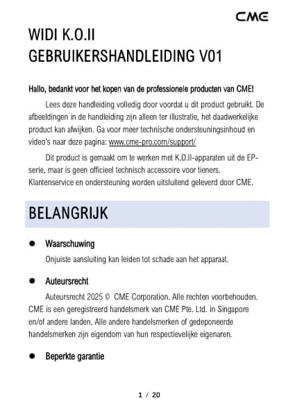 CME WIDI K.O.II