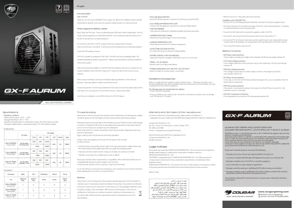 Cougar GX-F Aurum