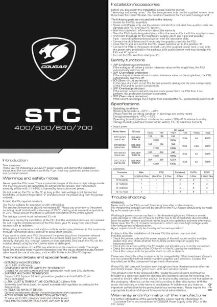 Cougar STC 400
