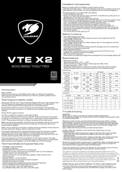 Cougar VTE X2