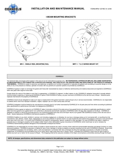 Coxreels MR-1