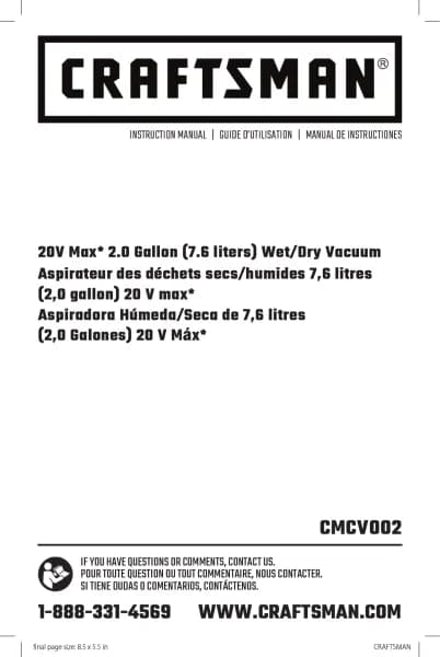 Craftsman CMCV002