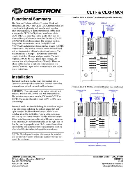 Crestron CLTI-1MC4