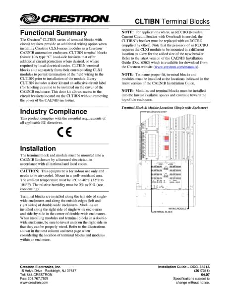 Crestron CLTIBN-2DIM8