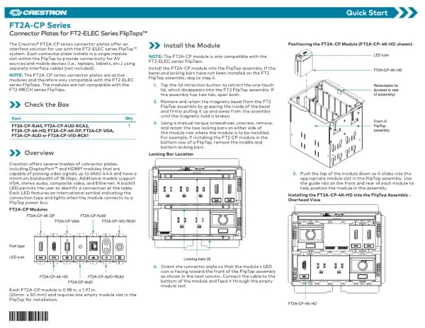 Crestron FT2A-CP-4K-HD