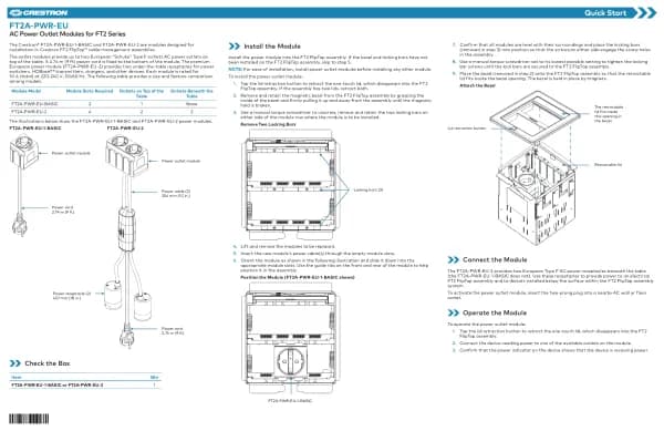 Crestron FT2A-PWR-EU-2