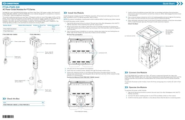 Crestron FT2A-PWR-SW-1-BASIC