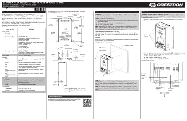Crestron Green Light GL-EXP-DIMU-DALI