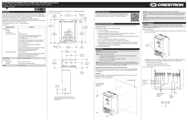 Crestron Green Light GL-EXP-SW-CN