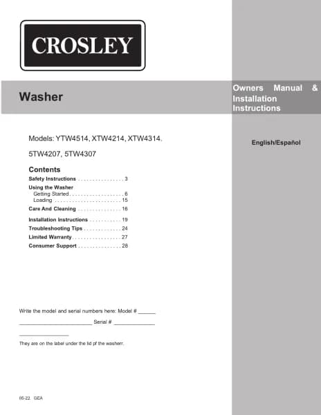 Crosley 5TW4307STWS