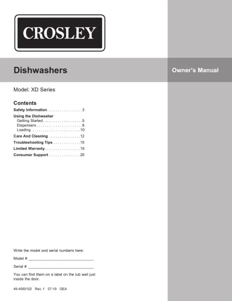 Crosley XDF400PSMW