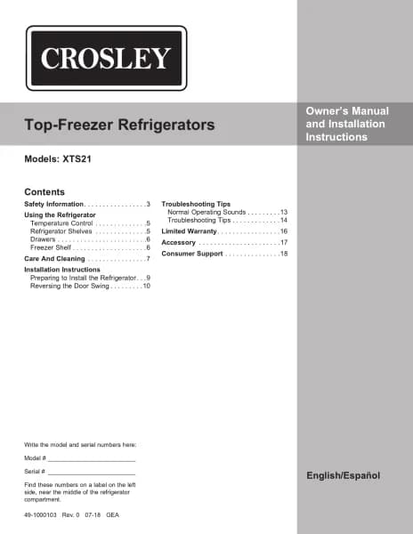 Crosley XTS21FGKW